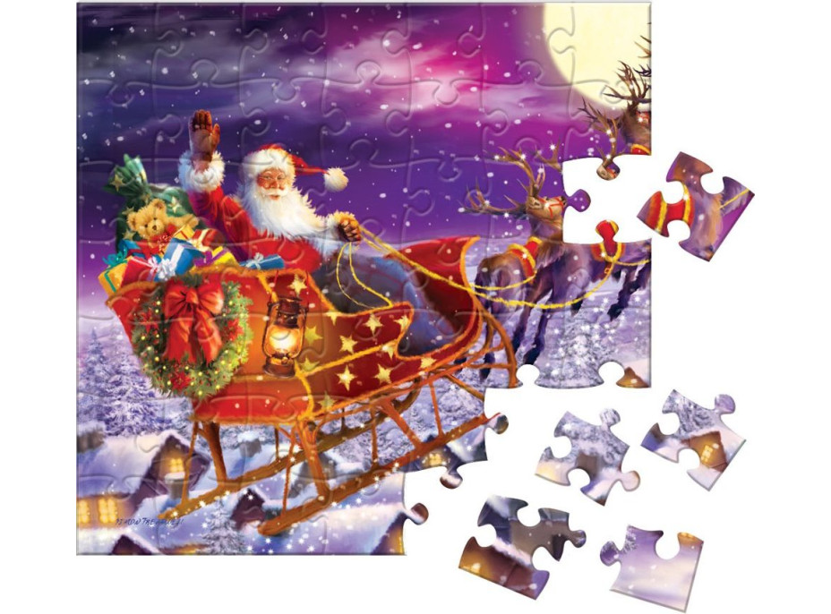 EUROGRAPHICS Puzzle Adventní kalendář: Vánoční vzpomínky 24x50 dílků