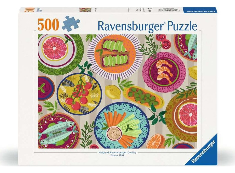 RAVENSBURGER Puzzle Středomořská kuchyně 500 dílků