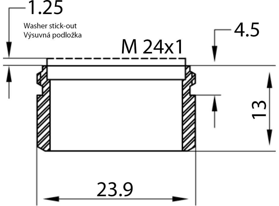 Sapho NEOPERL perlátor úsporný 3, 8 l/min, vnější závit M24x1, chrom 3073.103