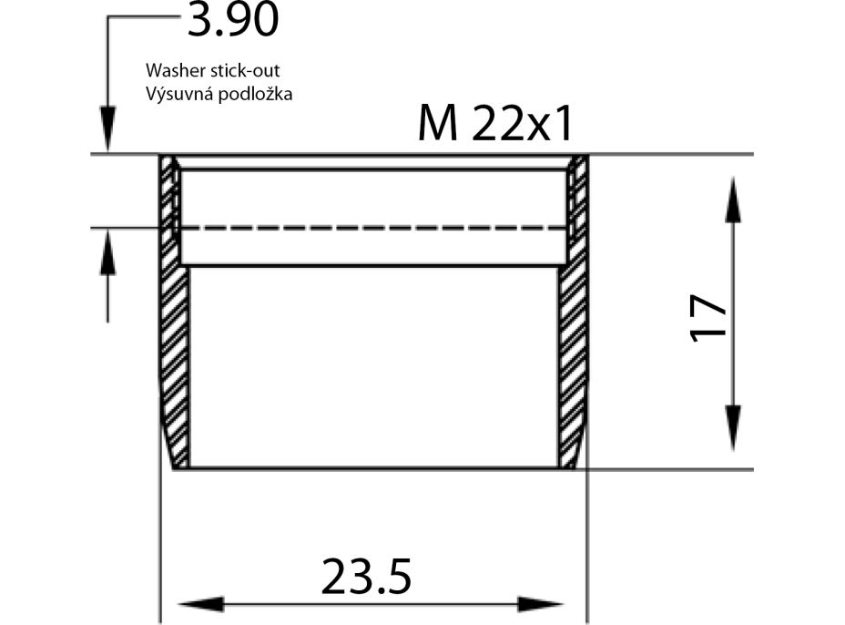 Sapho NEOPERL perlátor úsporný 6 l/min, vnitřní závit M22x1, chrom 3074.106