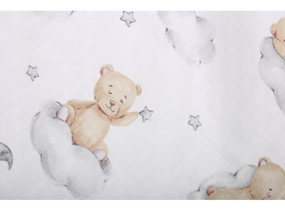 Dětské mušelínové pleny BABYMAM PREMIUM 60x75 cm - sada 3 ks - V oblacích