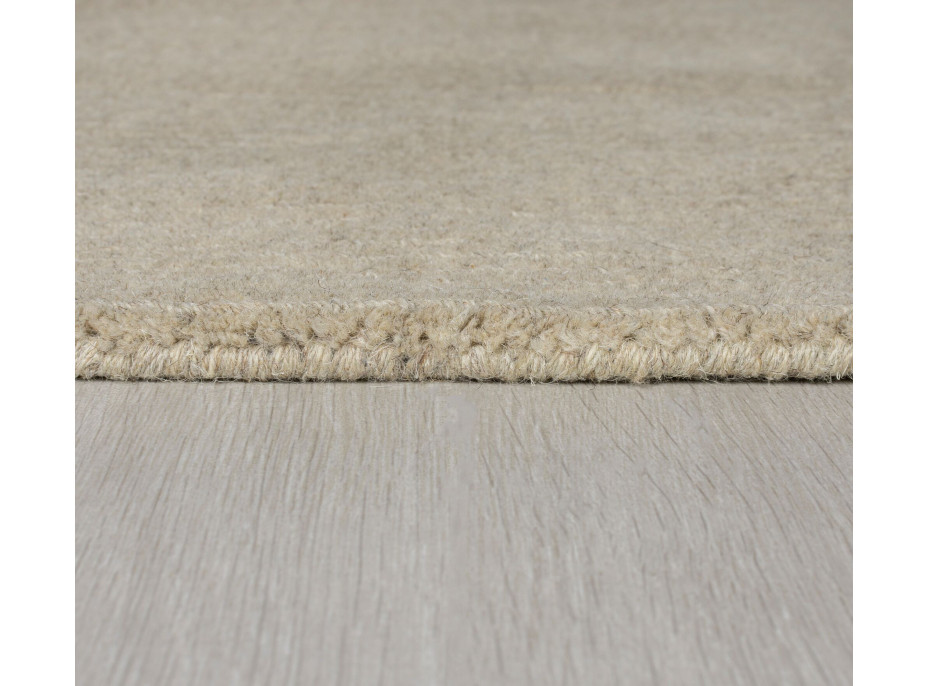 Ručně tkaný běhoun Tuscany Textured Wool Border Natural