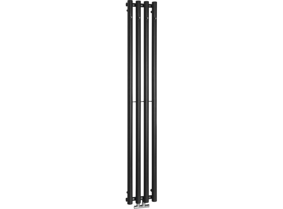 Sapho PILON otopné těleso 270x1800mm, se čtyřmi háčky pro ručník, černá mat IZ122T