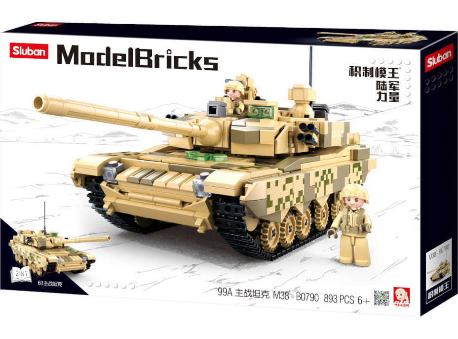 Sluban Model Bricks M38-B0790 Hlavní Bitevní tank Typ 99A