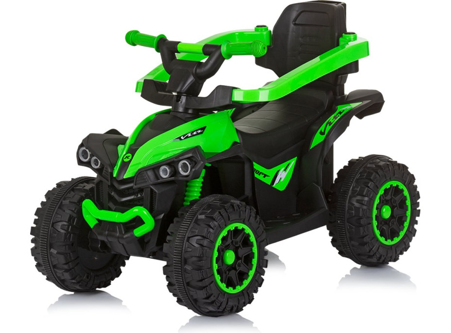 CHIPOLINO Odrážedlo se stříškou a vodící tyčí ATV Green