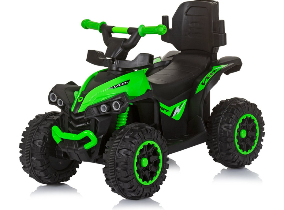 CHIPOLINO Odrážedlo se stříškou a vodící tyčí ATV Green