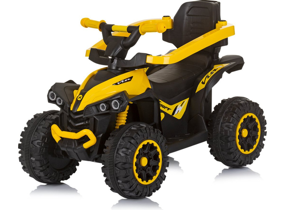 CHIPOLINO Odrážedlo se stříškou a vodící tyčí ATV Yellow