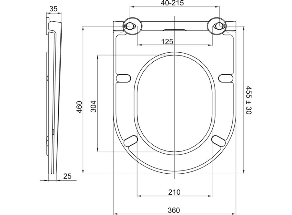 WC kombi, vyvýšené, vario odpad, kapotované, Smart Flush RIMLESS, keramické vč. sedátka