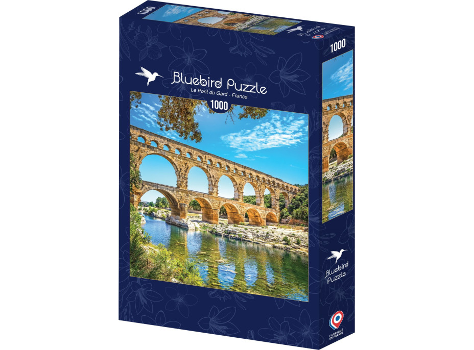 BLUEBIRD Čtvercové puzzle Pont du Gard, Francie 1000 dílků