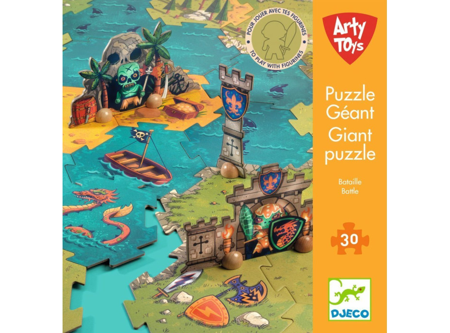 DJECO Giant puzzle Bitva 30 dílků