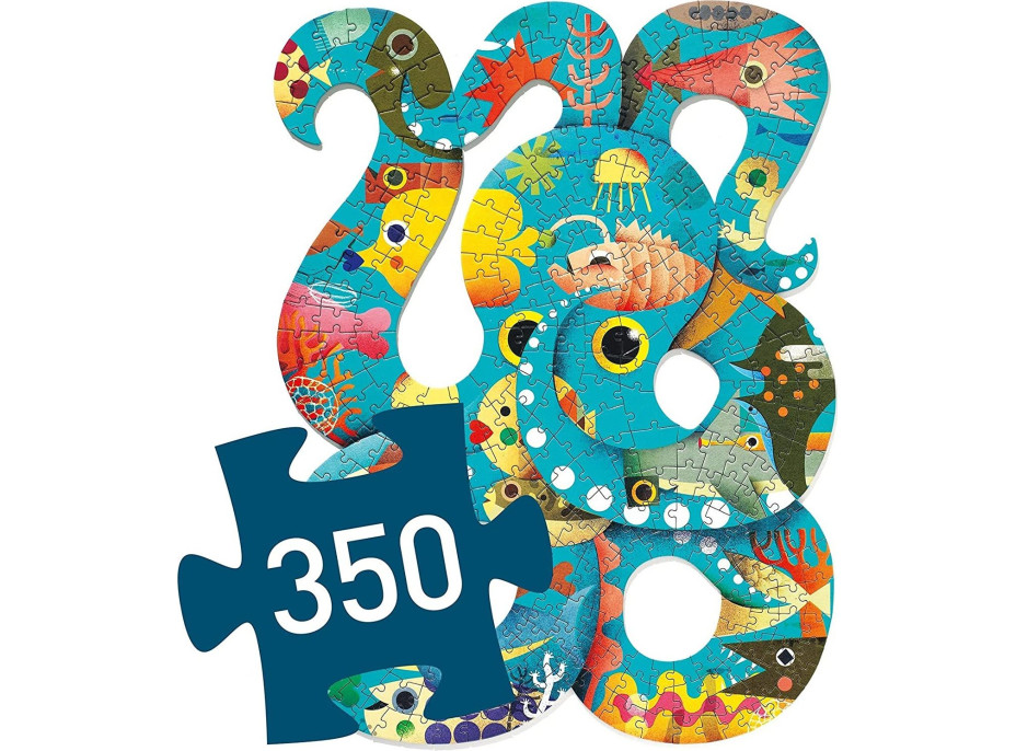 DJECO Obrysové puzzle Chobotnice 350 dílků