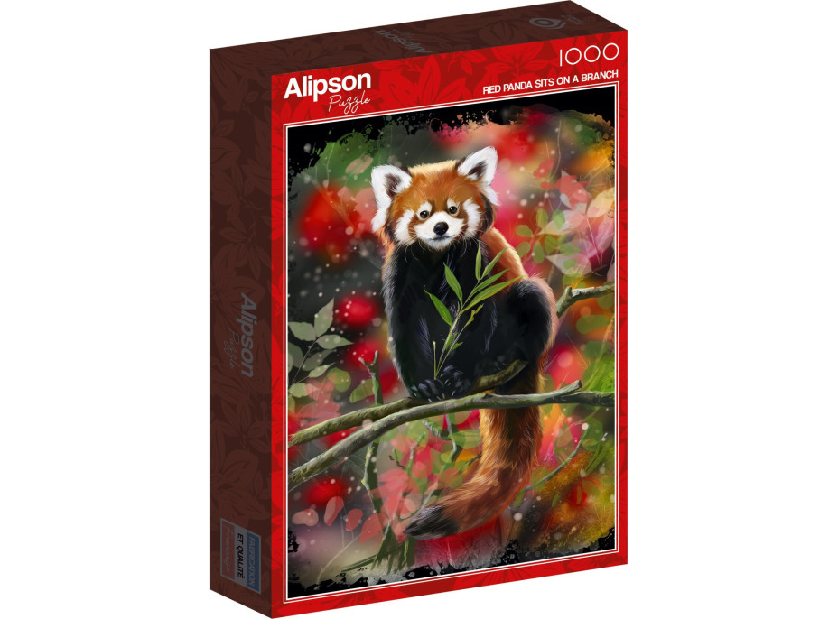 ALIPSON Puzzle Panda červená na větvi 1000 dílků