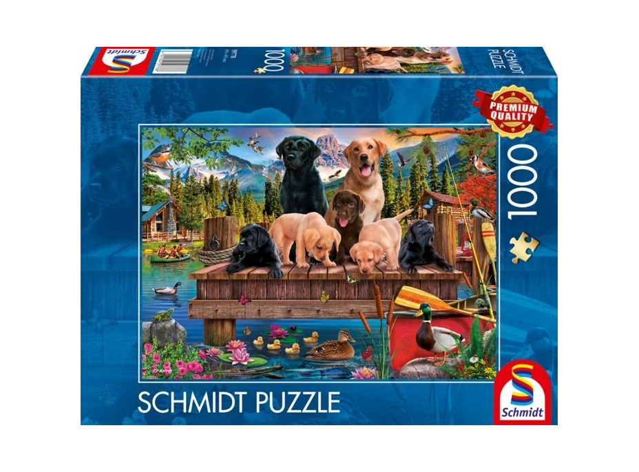 SCHMIDT Puzzle Psí rodinka u jezera 1000 dílků