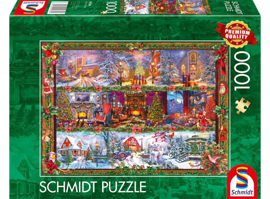 SCHMIDT Puzzle Vánoční pozdravy 1000 dílků