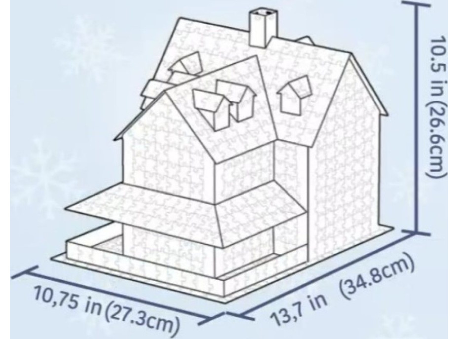 EUROGRAPHICS 3D puzzle Vánoční chaloupka 1100 dílků