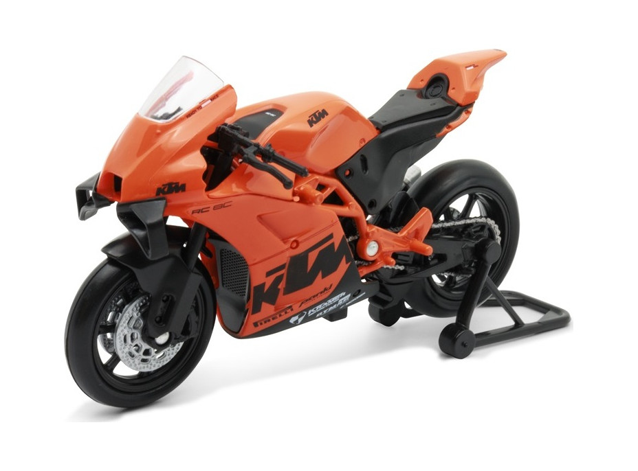 Welly Motocykl KTM RC 8C 1:18 oranžový