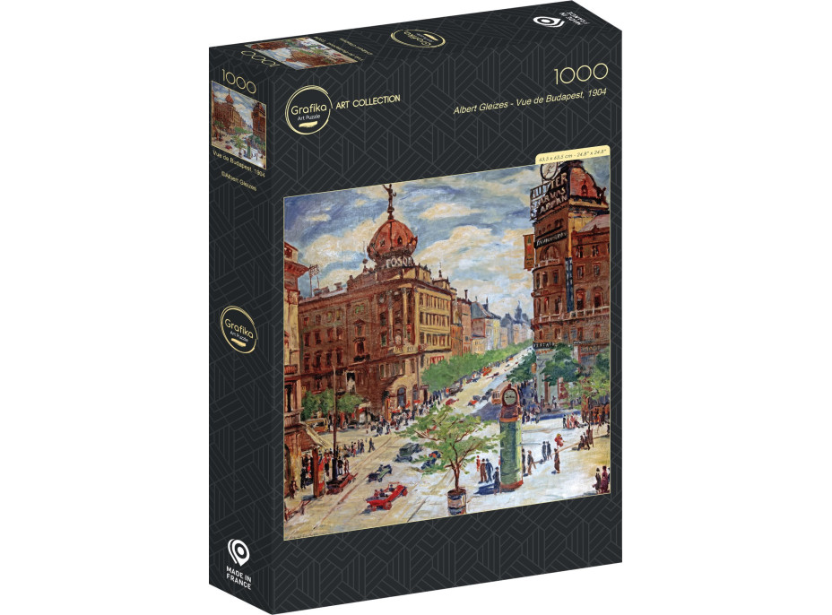 GRAFIKA Čtvercové puzzle Pohled na Budapešť 1000 dílků