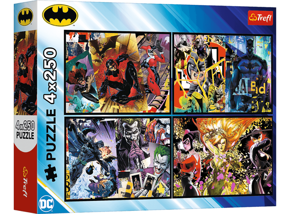 TREFL Puzzle Batman v akci 4x250 dílků