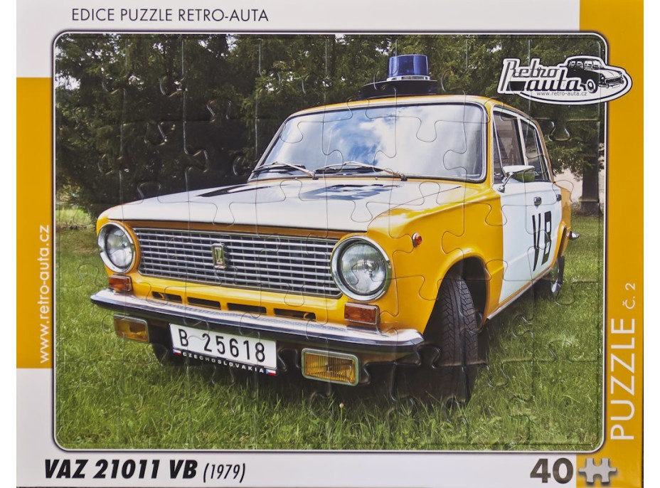 RETRO-AUTA Puzzle č.02 VAZ 21011 VB (1979) 40 dílků