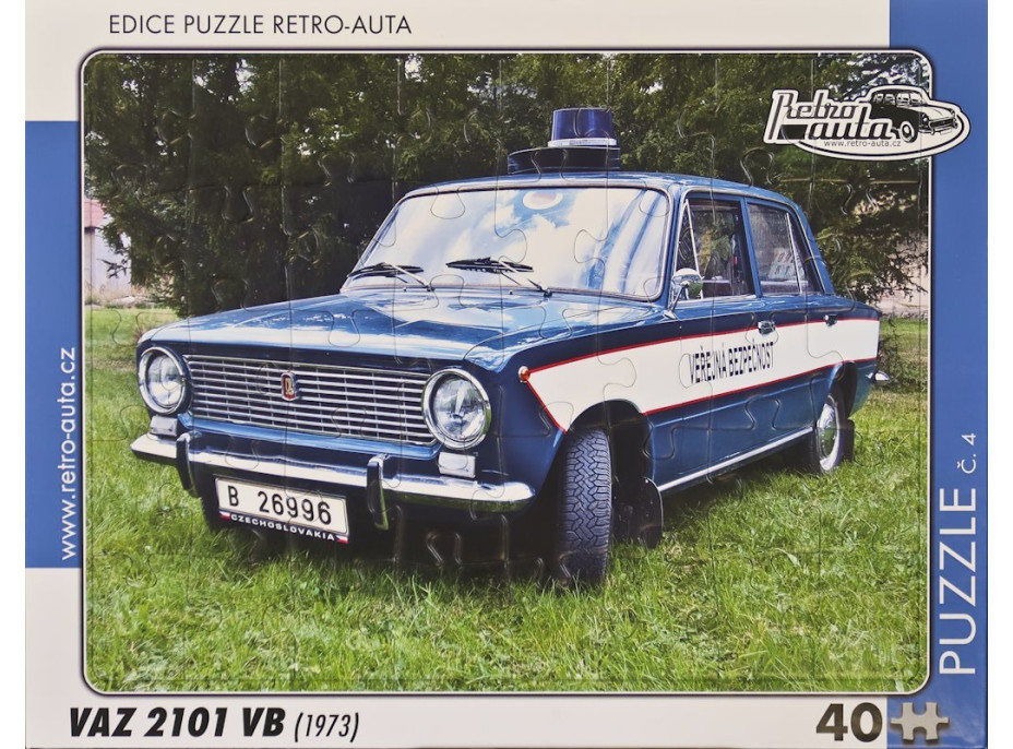 RETRO-AUTA Puzzle č.04 VAZ 2101 VB (1973) 40 dílků