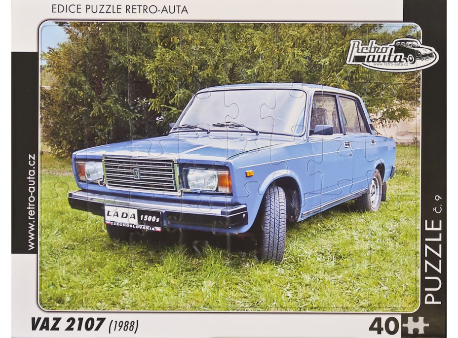 RETRO-AUTA Puzzle č.09 VAZ 2107 (1988) 40 dílků