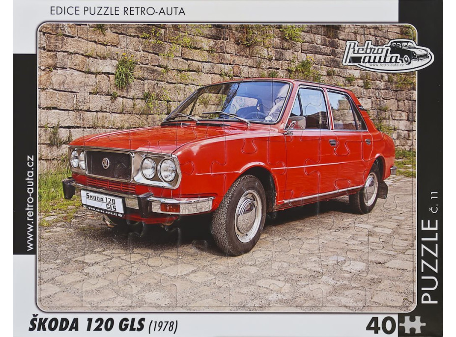 RETRO-AUTA Puzzle č.11 Škoda 120 GLS (1978) 40 dílků