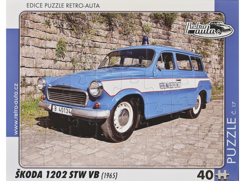 RETRO-AUTA Puzzle č.17 Škoda 1202 STW VB (1965) 40 dílků