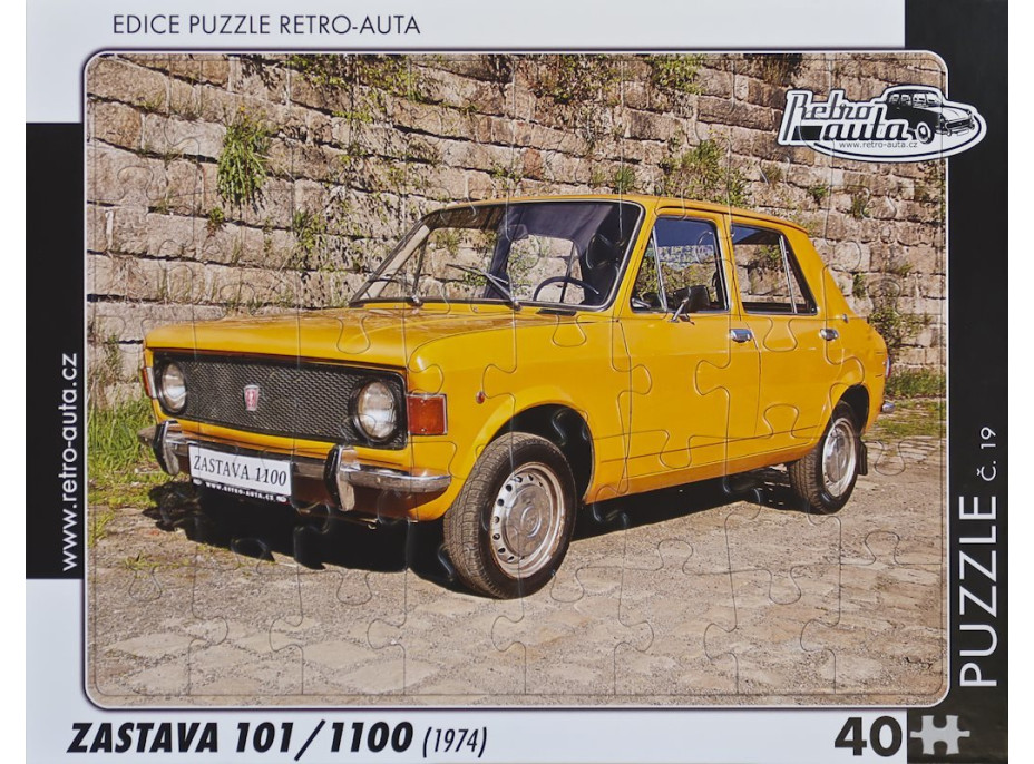 RETRO-AUTA Puzzle č.19 Zastava 101,1100 (1974) 40 dílků