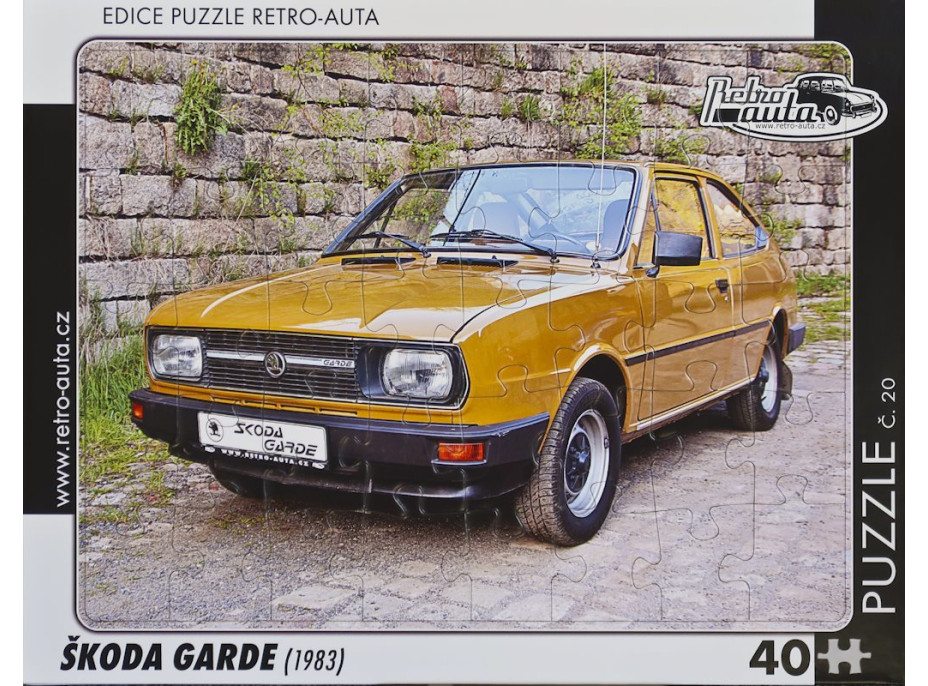 RETRO-AUTA Puzzle č.20 Škoda Garde (1983) 40 dílků