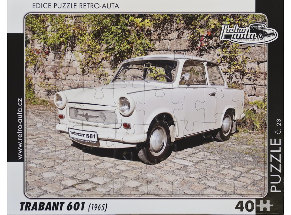 RETRO-AUTA Puzzle č.23 Trabant 601 (1965) 40 dílků