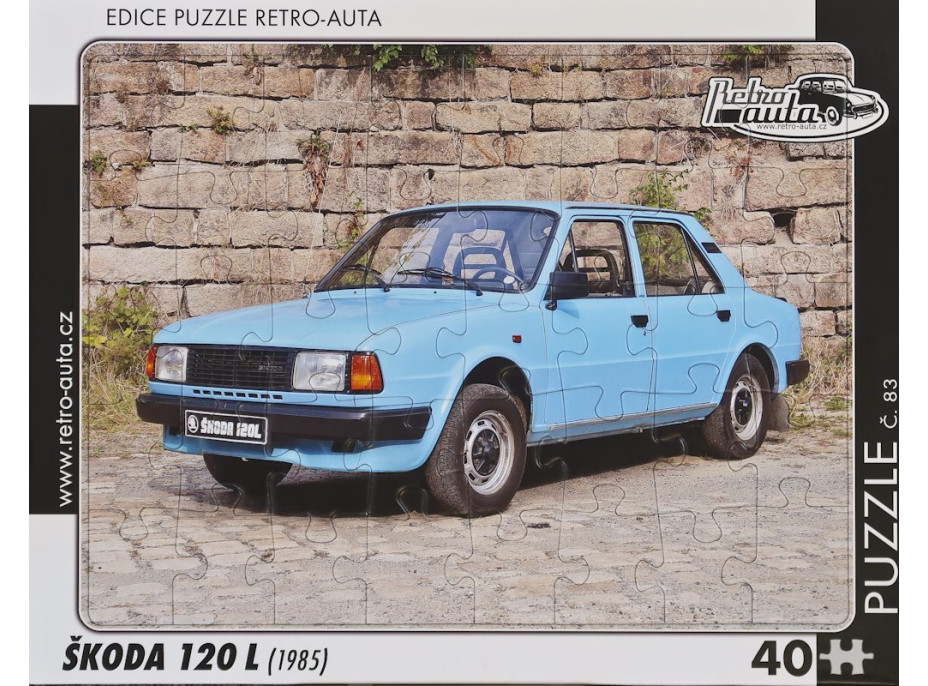 RETRO-AUTA Puzzle č.83 Škoda 120 L (1985) 40 dílků