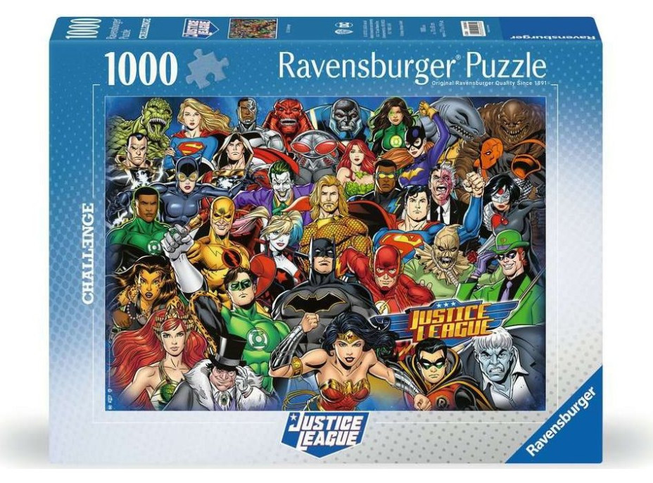 RAVENSBURGER Puzzle Challenge: Liga Spravedlnosti 1000 dílků