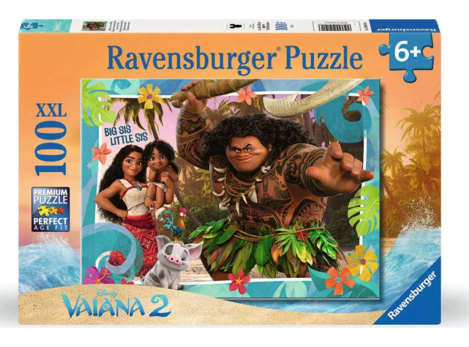 RAVENSBURGER Puzzle Disney: Odvážná Vaiana XXL 100 dílků