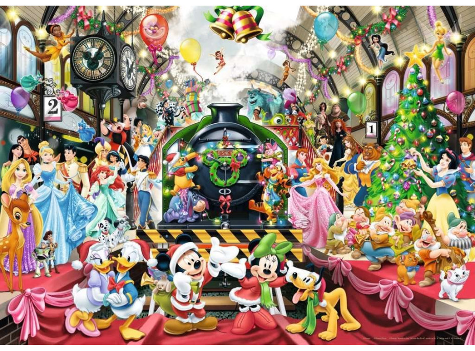 RAVENSBURGER Puzzle Disney Vánoce: Všichni na palubě 1000 dílků