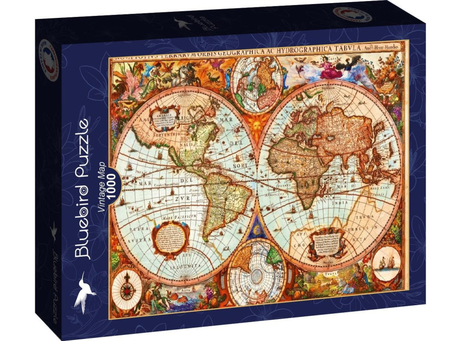 BLUEBIRD Puzzle Historická mapa 1000 dílků