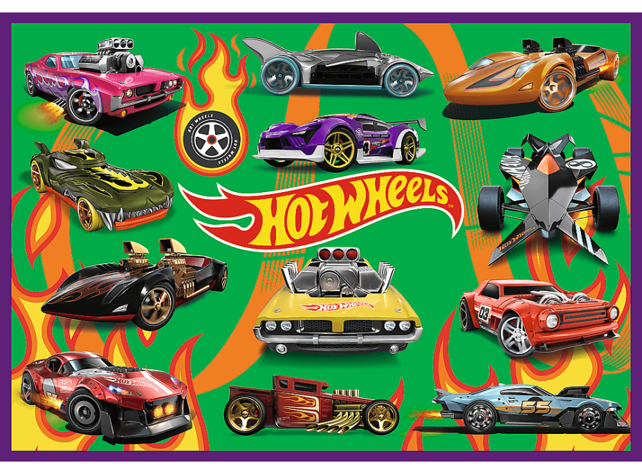 TREFL Puzzle Hot Wheels: Závodní auta 4x250 dílků