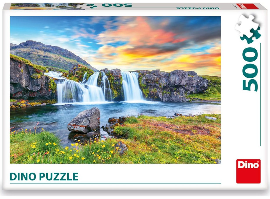 DINO Puzzle Islandský vodopád 500 dílků