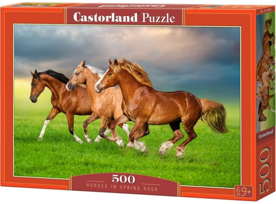 CASTORLAND Puzzle Koně v jarním spěchu 500 dílků