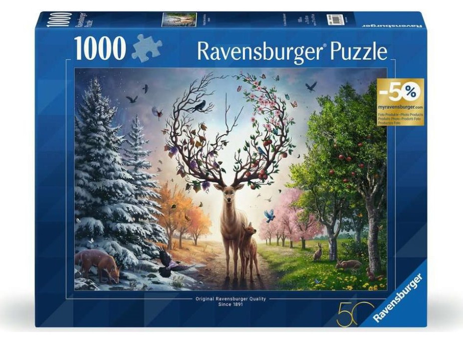 RAVENSBURGER Puzzle Magický jelen 1000 dílků