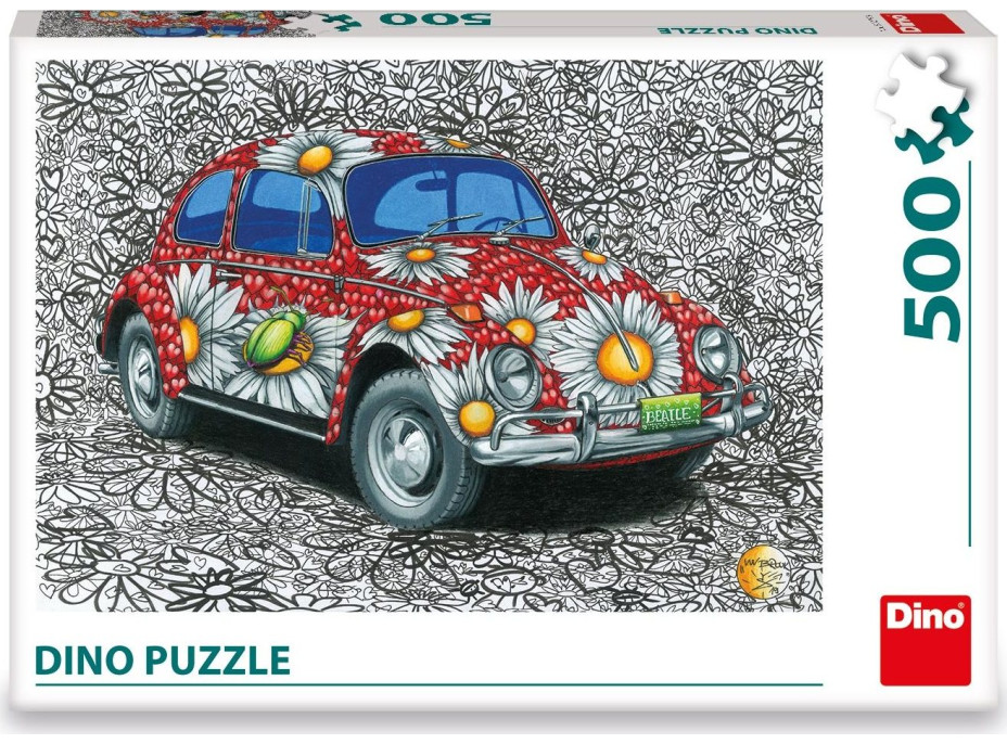 DINO Puzzle Malovaný VW Brouk 500 dílků