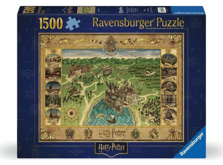 RAVENSBURGER Puzzle Mapa Bradavic 1500 dílků