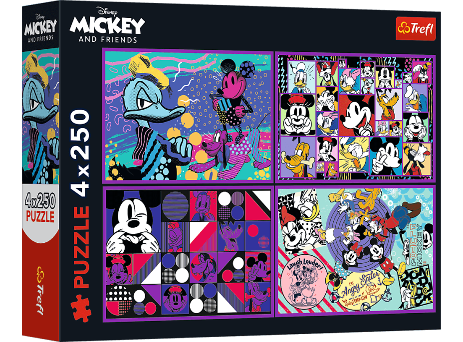 TREFL Puzzle Příhody Mickeyho Mouse a přátel 4x250 dílků