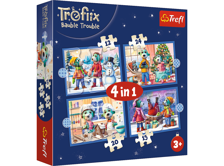 Puzzle Treflíci: Vánoce 4v1 (12,15,20,24 dílků)