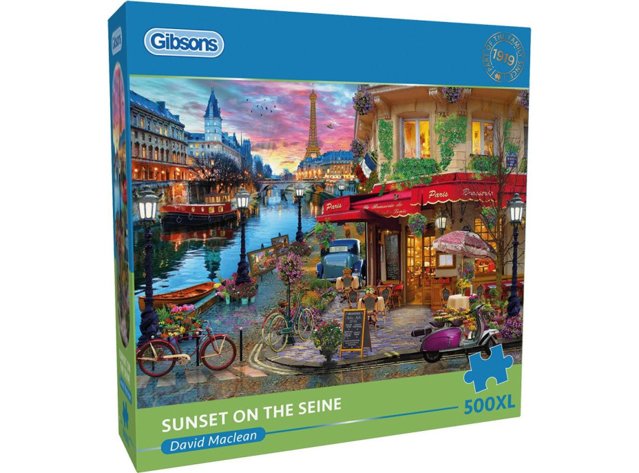 GIBSONS Puzzle Západ slunce nad Seinou XL 500 dílků