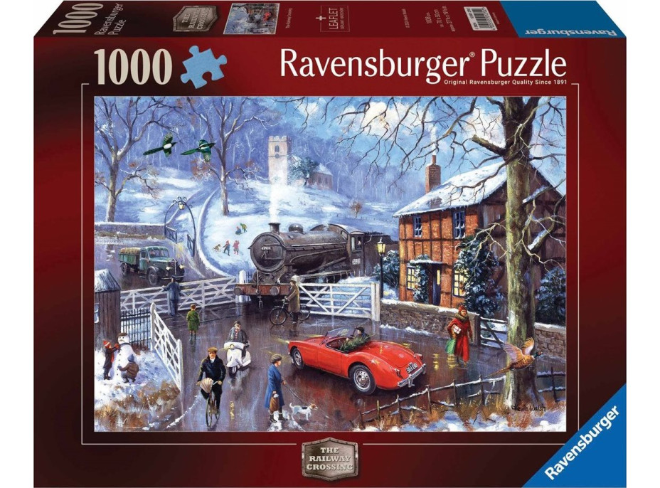 RAVENSBURGER Puzzle Železniční přejezd 1000 dílků