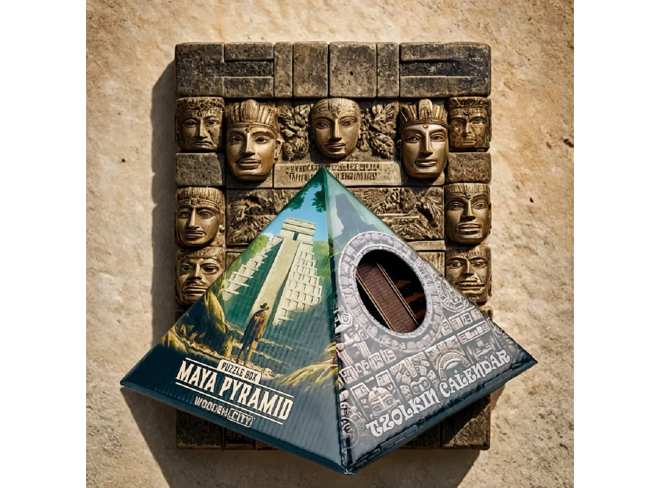 WOODEN CITY 3D dřevěné puzzle Escape room: Pyramida Maya