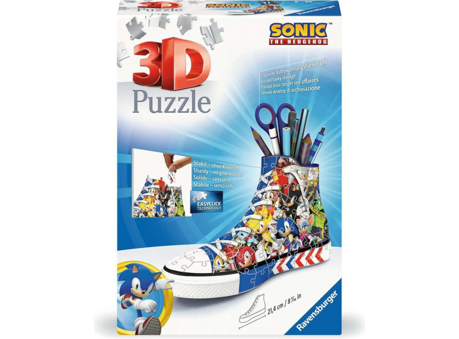 RAVENSBURGER 3D puzzle Kecka Ježek Sonic 112 dílků