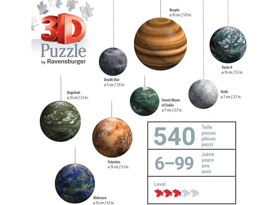 RAVENSBURGER 3D puzzle Star Wars Galaxie 540 dílků