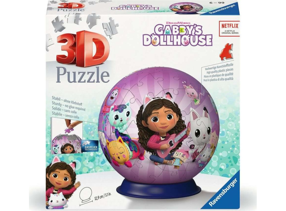 RAVENSBURGER 3D Puzzleball Gábinin kouzelný domek 72 dílků