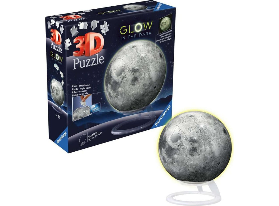 RAVENSBURGER 3D Svítící puzzleball Měsíc 73 dílků